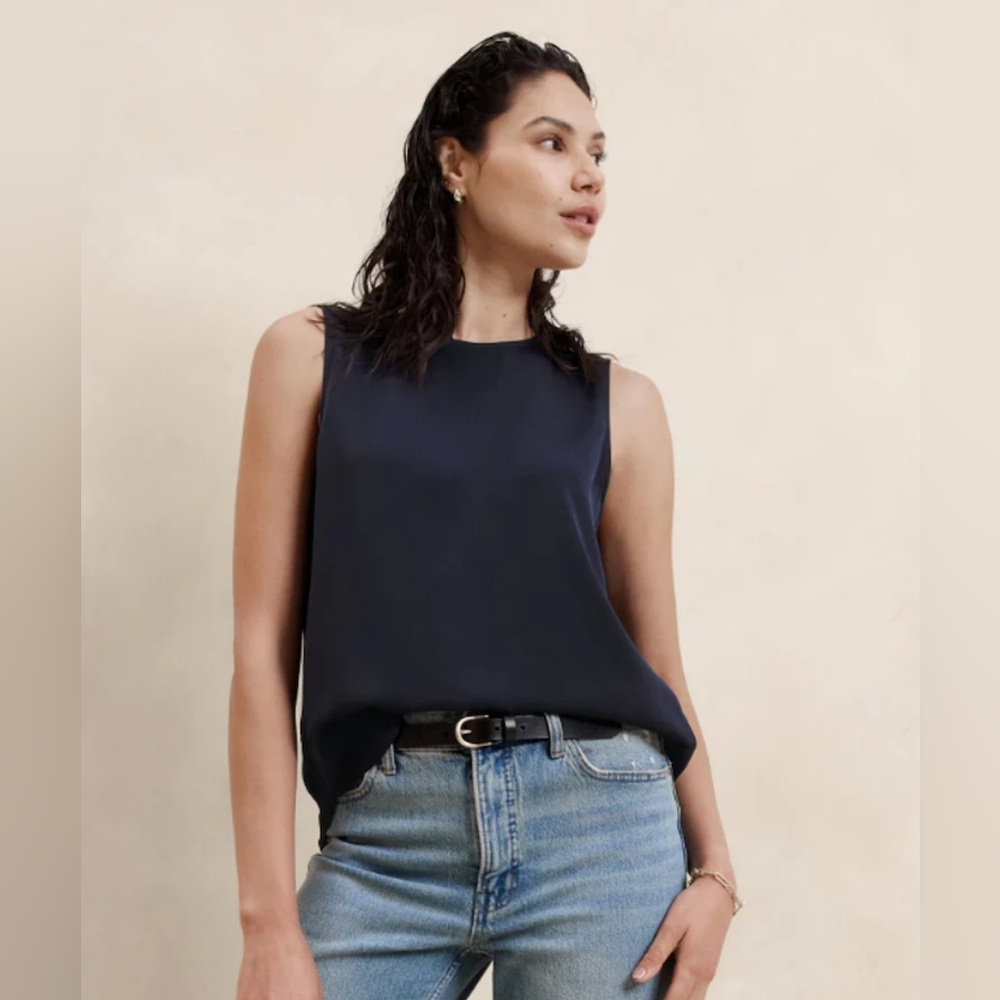 Banana Republic Black Shell Tank Top